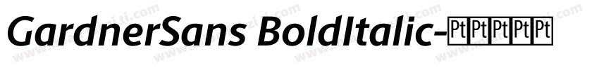 GardnerSans BoldItalic字体转换